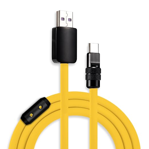 chubbycable 120W USB-A to C Cable Silicone Charging Cord Blue 6.6FT | 6mm Extra Thick 45000+ Bend Tested 480Mbps Data Transfer E-Marker Safety Chip Tangle-Free Design