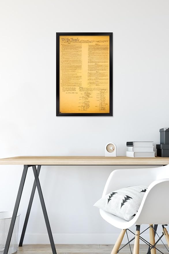 Trends International The Constitution Wall Poster, 14.725" x 22.375", Black Framed Version
