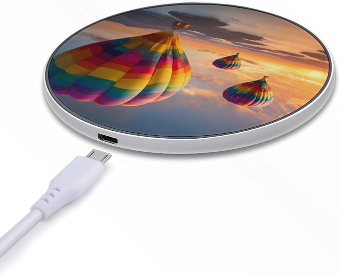 Hot Air Balloons Sky Sea Sunset Wireless Charger Portable Charging Pad | LightweightAll Smartphone