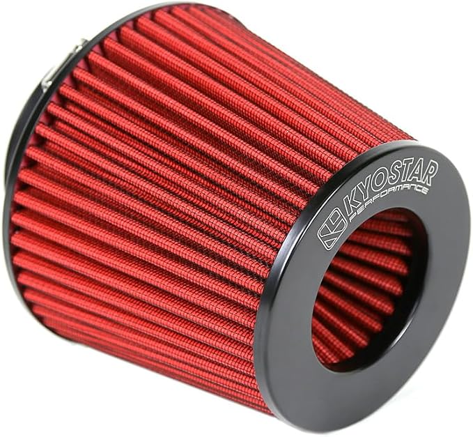 KYOSTAR Universal 3.5" High-Flow Air Filter, Reusable Cone Cold Air Intake