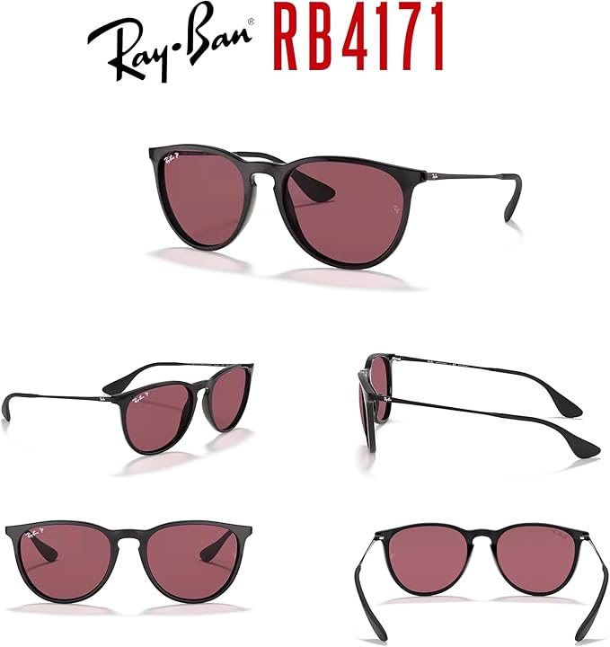 Ray-Ban RB4171 ERIKA Round Sunglasses For Women +BUNDLE with ACCESSORY EYEWEAR KIT