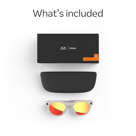 Oakley Meta HSTN, Warm Grey | Smart AI Glasses for Men, Women — Performance for Sports, Athletes — Camera, Audio, Video — 8 Hour Battery — 3K HD Resolution — Prizm™ Polarized Transitions® Lenses