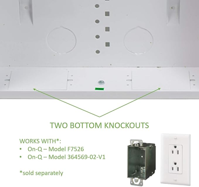 On-Q 42" Structured Media Enclosure with Hinged Cover Lock, 20 Gauge CRS, Versatile Mounting