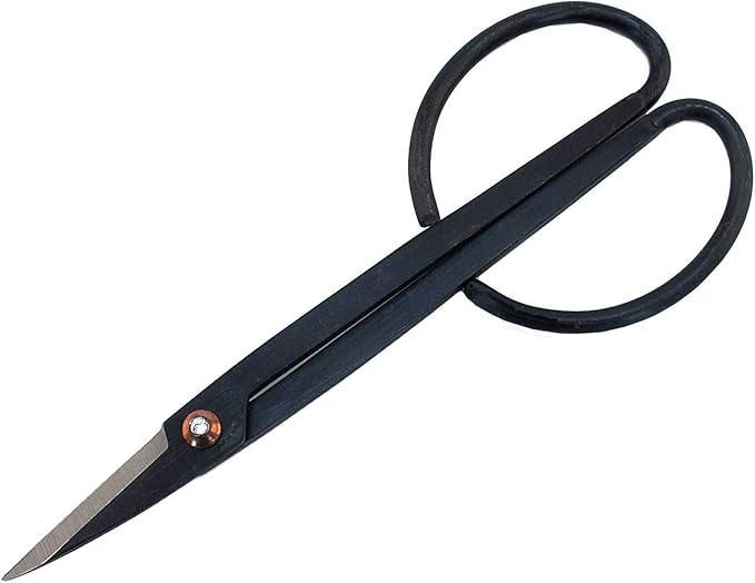 BambooMN 7.2" Black Bonsai Trimming Shear - 1 Piece