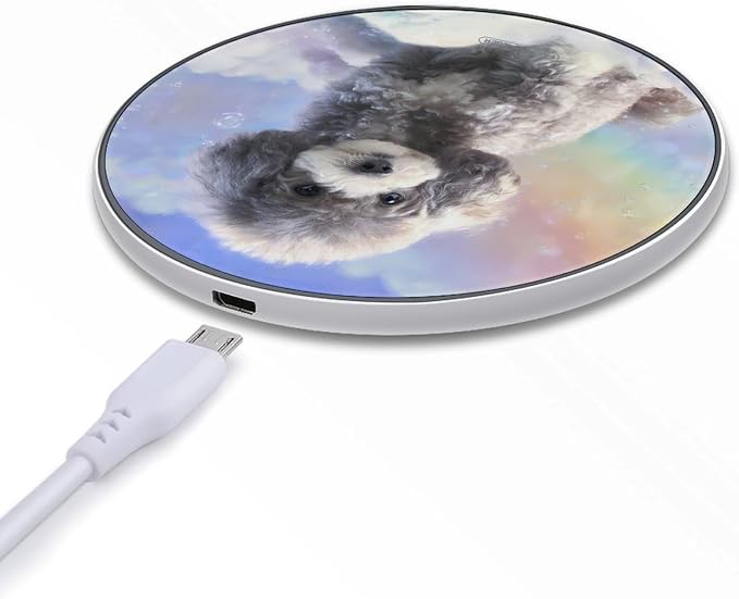 Rainbow Poodle Wireless Charger Portable Charging Pad | LightweightAll Smartphone