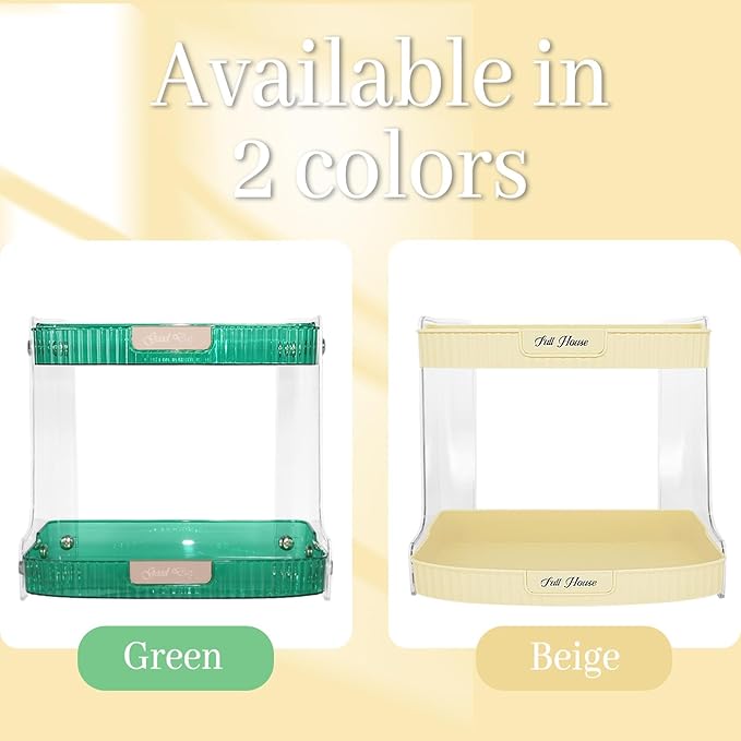 Skincare Organizers 2 Tier, Makeup Organizer Countertop, Cosmetic Display Cases, Makeup&Skincare Organizer for Vanity, Desktop, Bathroon, Ideal Gifts for Women (Beige-2 Tier)