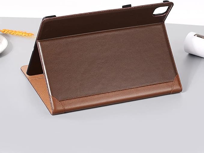 iPad Pro 13'' (M5 2025) (M4 2024) Case DMaos Vintage Book Synthetic Leather Stand Folio Smart Cover Auto Sleep/Wake Business Document Card Holder - Black