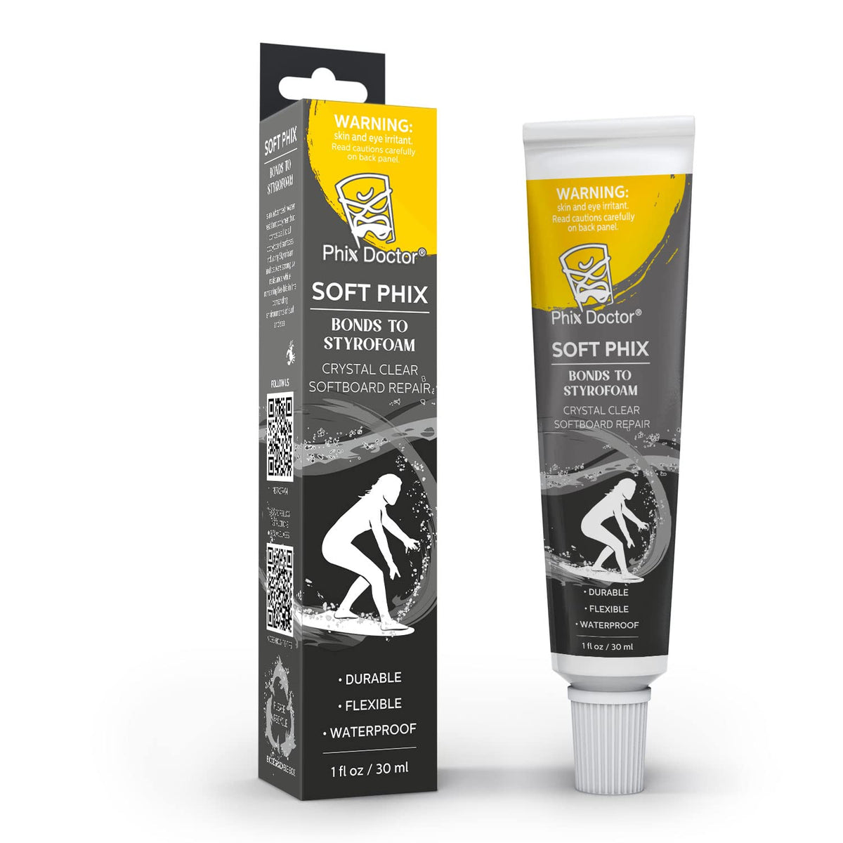 Phix Doctor New Soft Phix EPS Styrofoam Safe SoftBoard Repair Surfboard Ding Repair Kit 1 fl oz
