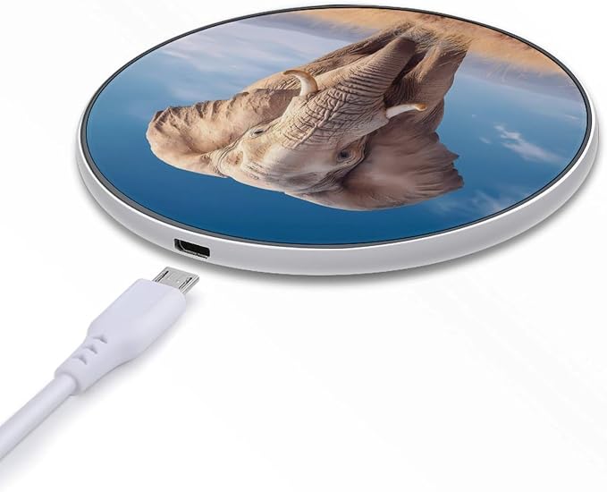 Elephant Wireless Charger SlimWireless Charging Pad Anti-Slip Charger Mat for Men Women