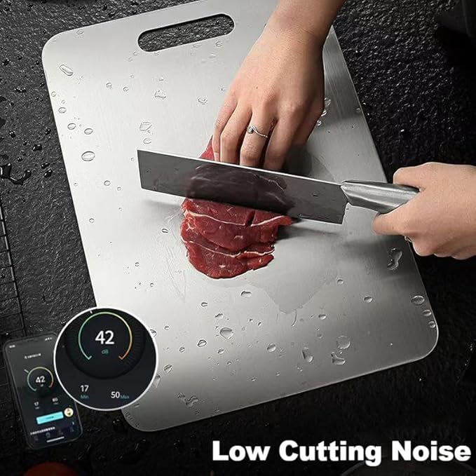 Katori Titanium Cutting Board, 100% Pure Titanium Cutting Boards for Kitchen, Double Sided Non Toxic Cutting Board,Hygiene Durable Chopping Board Suitable for Dishwasher Safe (3PC)