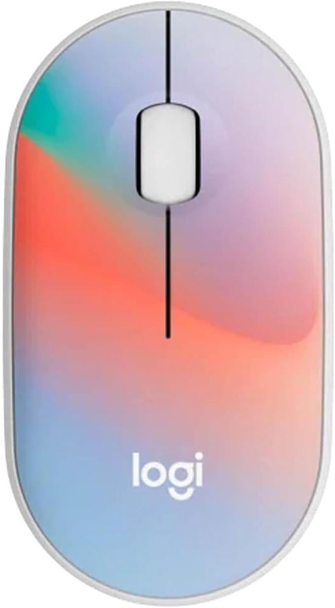 Logitech M340 Wireless Mouse with Limited Edition Prints, USB Receiver and Silent Clicks, Portable Wireless Mouse for Laptop, PC, Windows, Chrome, Surface – Sheer Dream