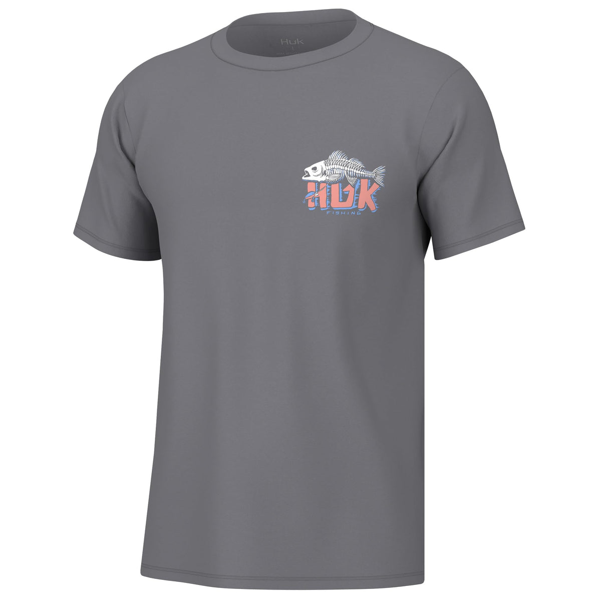HUK Mens Fishing Graphic Tee, Performance Short Sleeve, Quick-Dry, Wando - White, Large