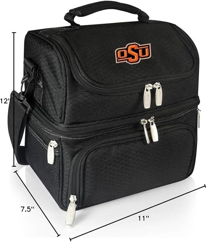 PICNIC TIME NCAA Nebraska Cornhuskers Pranzo Lunch Bag - Insulated Lunch Box with Picnic Set - Lunch Cooler Bag