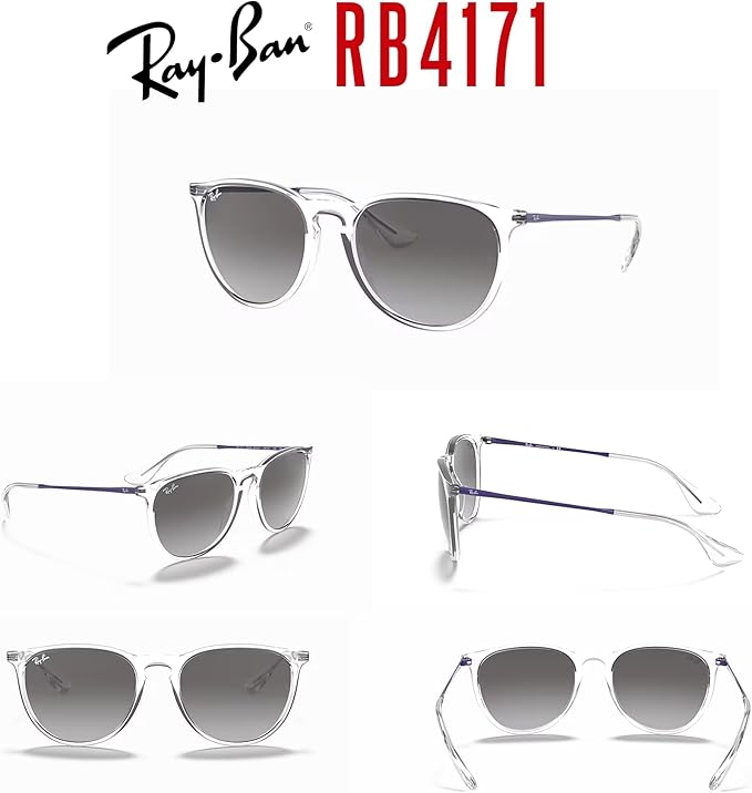 Ray-Ban RB4171 ERIKA Round Sunglasses For Women +BUNDLE with ACCESSORY EYEWEAR KIT
