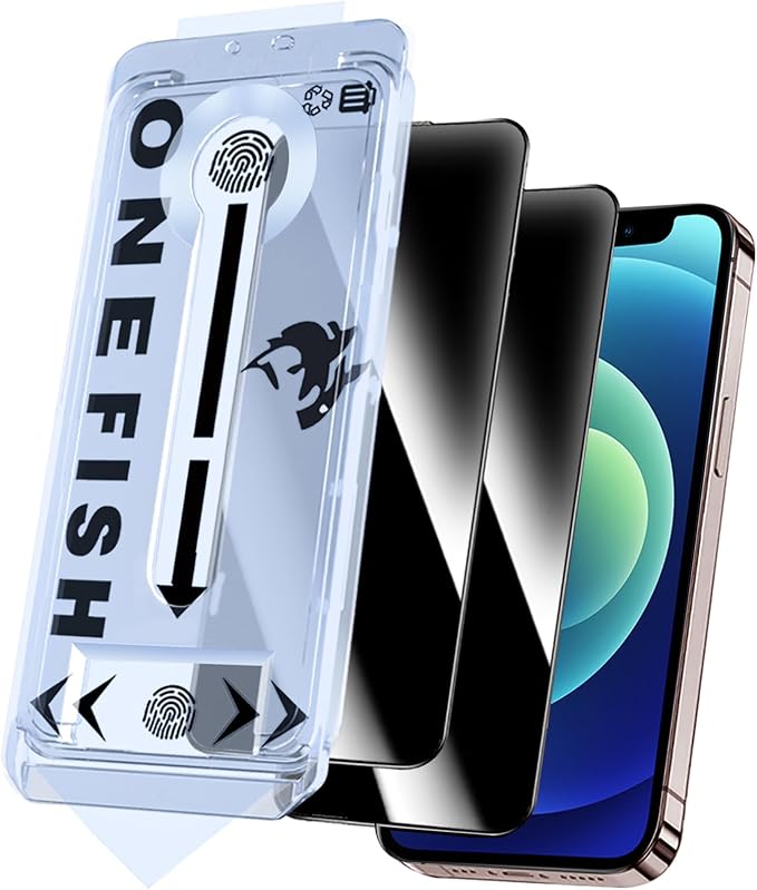 OneFish Tempered Glass Screen Protector for iphone 11 Pro Max/Xs Max 9H Hardness Glass Scratch ResistantHD Clarity Tempered Glass Film with Installation FrameEasy Installation2Pack.