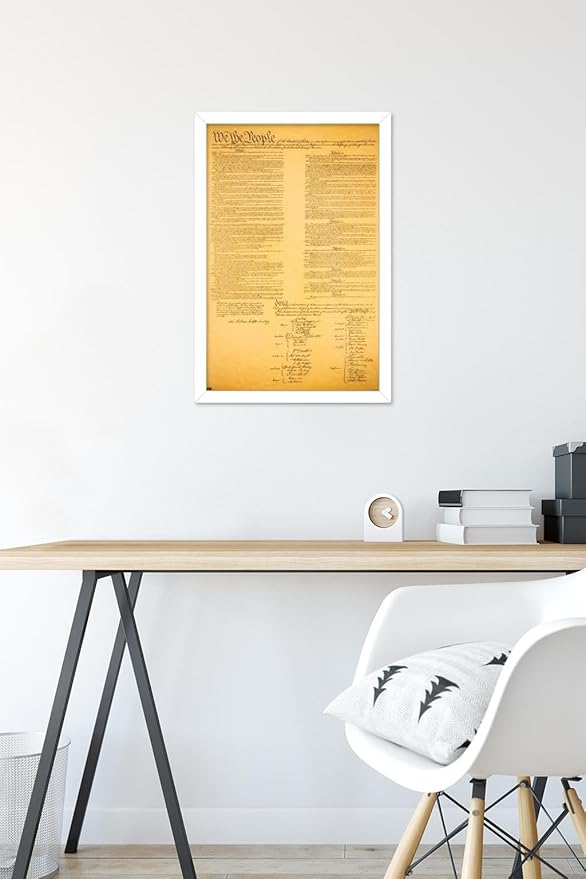 Trends International The Constitution Wall Poster, 14.725" x 22.375", White Framed Version