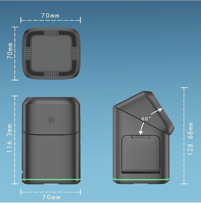 Subsistenceed 3-in-1 Wireless Charger Touch Pop Up Charging Station with Strong Magnetic & 180° Rotation Qi2 Certified for iPhone Android Smart Watch (Black)