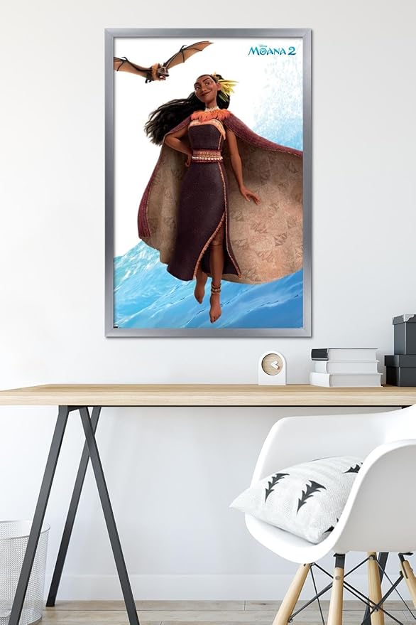 Trends International Disney Moana 2 - Matangi Wall Poster, 34L x 22.4W, Silver Framed Version