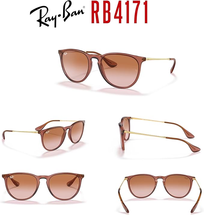 Ray-Ban RB4171 ERIKA Round Sunglasses For Women +BUNDLE with ACCESSORY EYEWEAR KIT