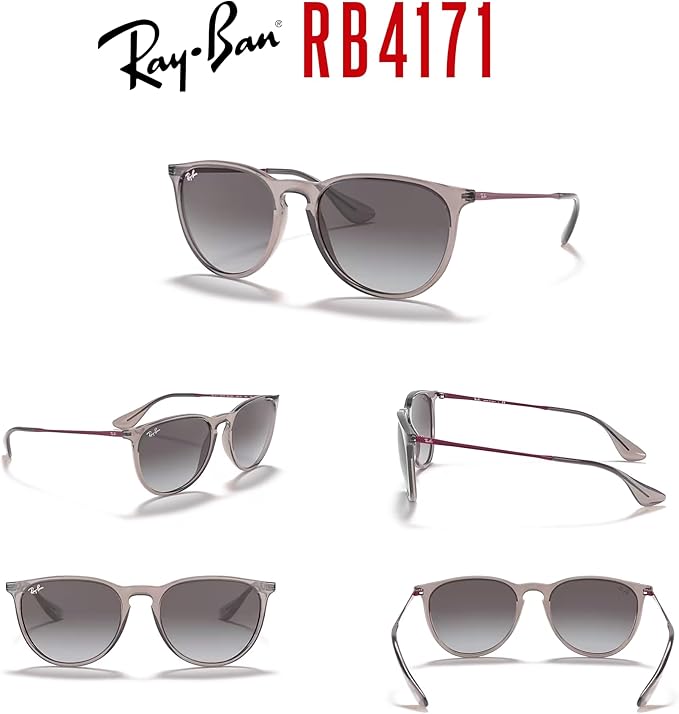 Ray-Ban RB4171 ERIKA Round Sunglasses For Women +BUNDLE with ACCESSORY EYEWEAR KIT