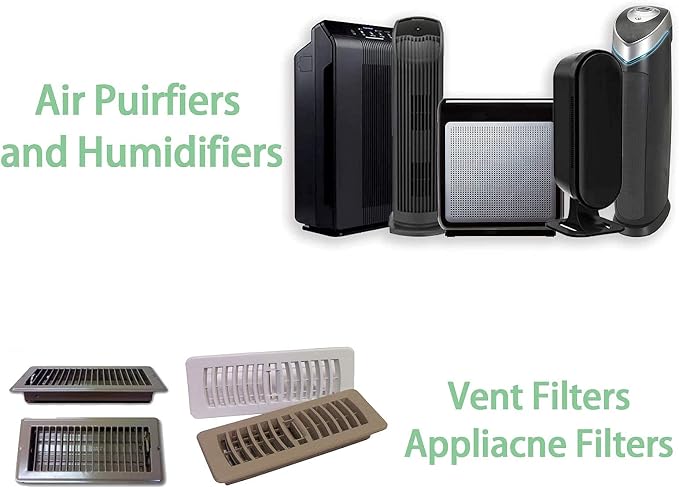 Carbon Filter 12 Pack 4" x 12" Activated Charcoal Air Vent Filters Premium