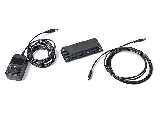 PowerA 4-Port USB 5Gbps Hub for Xbox Series X|S, USB 3.2, AC Powered, Weighted Base, Officially Licensed