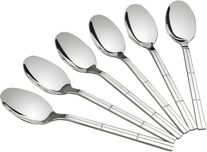 Lesbin Stainless Steel Flatware Dessert Spoon, Set of 12