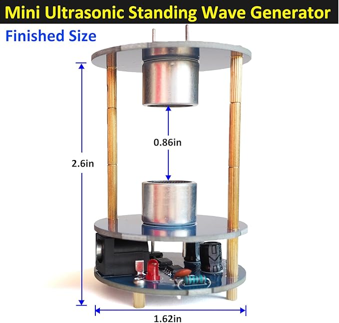 DIY Ultrasonic Suspension Solder Project Kit for Electronic Soldering Practice and Learning, Mini Cool Acoustic Levitator, DIP Version, Great STEM Project and Gift by VIGURTIME