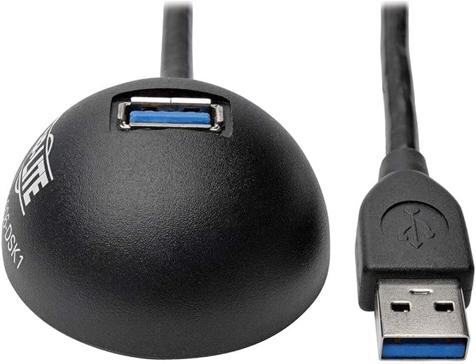 Tripp Lite 6Ft 1-Port Usb 3.0 Superspeed Desktop Extension Cable M/F 6' (U324-006-Dsk1) Black