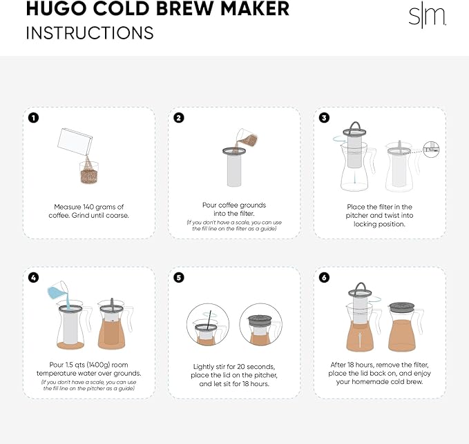 Simple Modern Cold Brew Coffee & Tea, Airtight Pitcher | 1.5 Q | Black