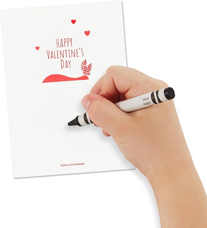 Hallmark Valentine's Day Cards and Stickers for Kids School, Dinosaur (24 Classroom Valentines with Envelopes)