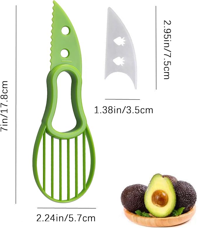 Qiifaiikooii Avocado Slicer,Avocado Peeler Perfect for Mashing Avocados Enucleation Making Guacamole(Green)