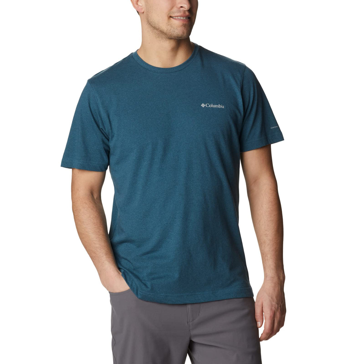 Columbia Men's Thistletown Hills Short Sleeve, Night Wave Heather, Medium