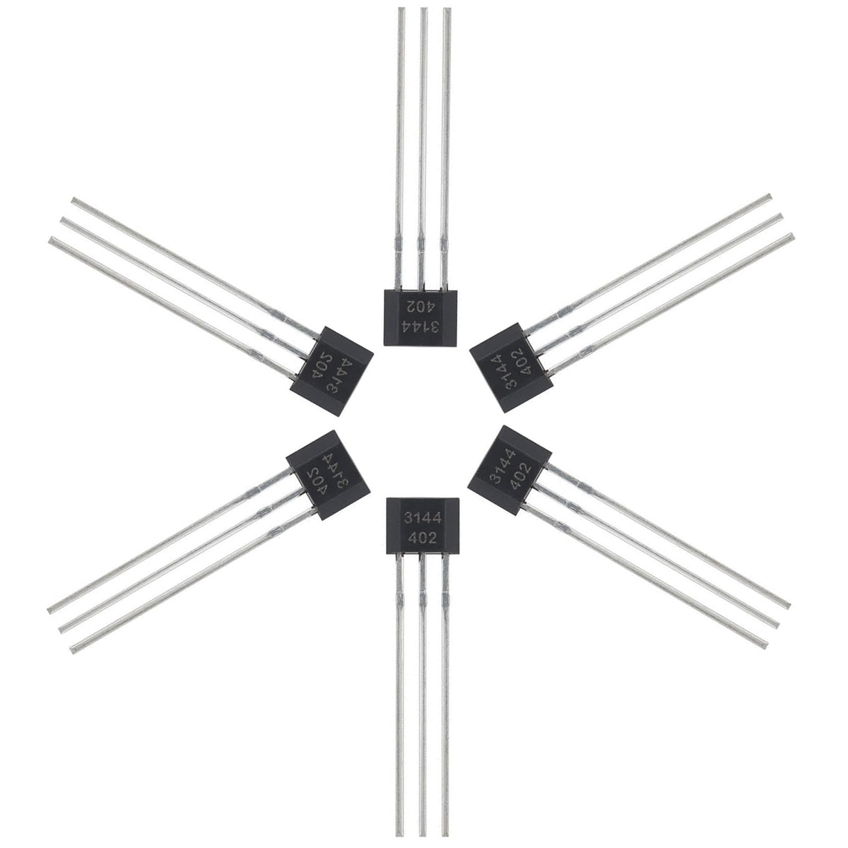 ALLECIN 20Pcs A3144 3144 Hall Effect Sensor OH3144 AH3144E 3Pins Magnetic Detector
