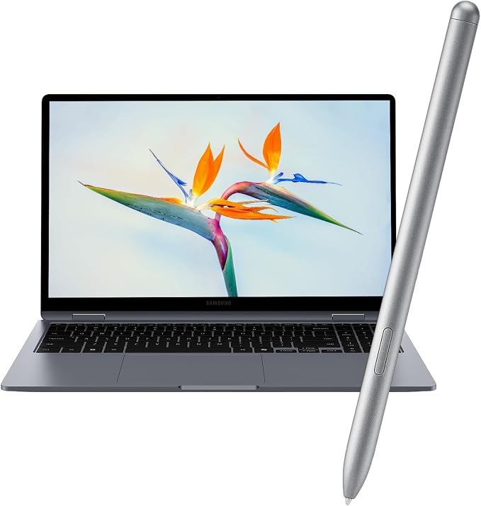Galaxy Book4 Pro 360 S Pen Replacement for Samsung Galaxy Book4 360/Book4 Pro 360 Black Stylus Pen + 5 Tips