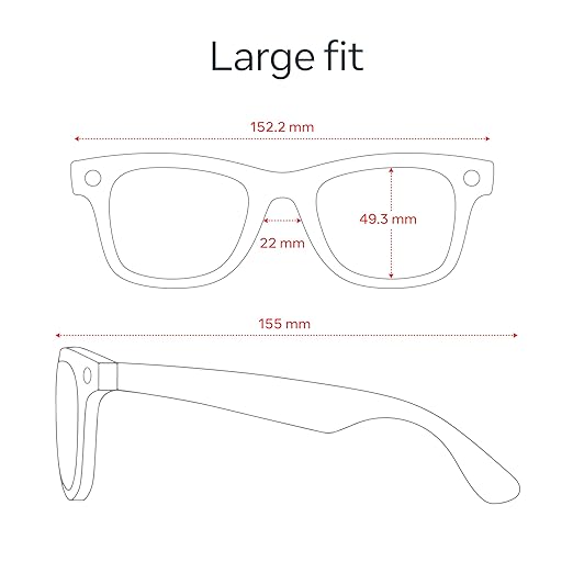 Ray-Ban Meta (Gen 2), Wayfarer Large, Shiny Black | Smart AI Glasses for Men, Women — 2X Battery Life — 3K HD Resolution — 12 MP Ultra-Wide Camera, Audio, Video — Transitions® Graphite Green Lenses
