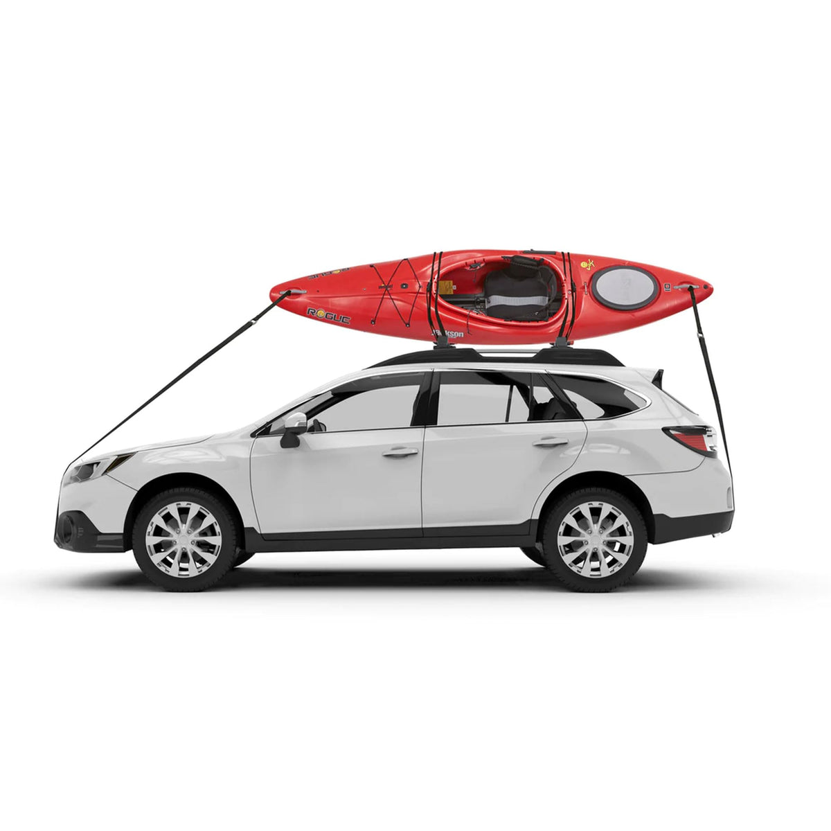 Yakima JayLow Folding J-Cradle Rooftop Kayak Rack with Tie-Downs