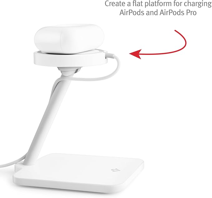 Twelve South Forte for iPhone | Modern Desktop Stand for MagSafe Charger and iPhone