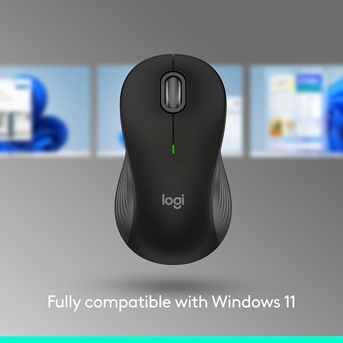 Logitech Signature M550 L Full Size Wireless Mouse - for Large Sized Hands, 2-Year Battery, Silent Clicks, Bluetooth, Multi-Device Compatibility - Blue