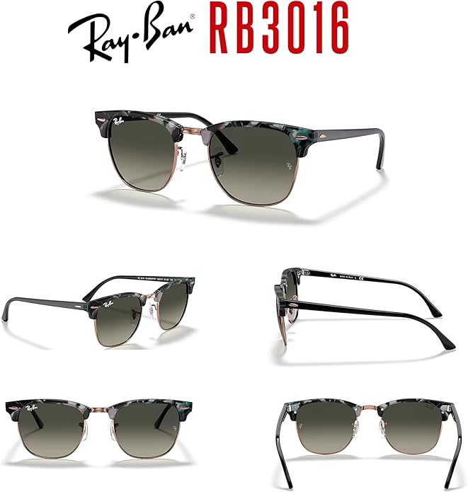 Ray-Ban RB3016 CLUBMASTER Sunglasses For Men For Women +BUNDLE with ACCESSORY EYEWEAR KIT