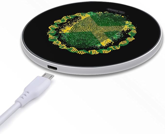 It's in My DNN Jamaican Flag Wireless Charger SlimWireless Charging Pad Anti-Slip Charger Mat for Men Women