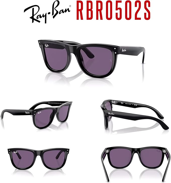 Ray-Ban Wayfarer Reverse RBR0502S Square Sunglasses for Men for Women +BUNDLE with ACCESSORY EYEWEAR KIT