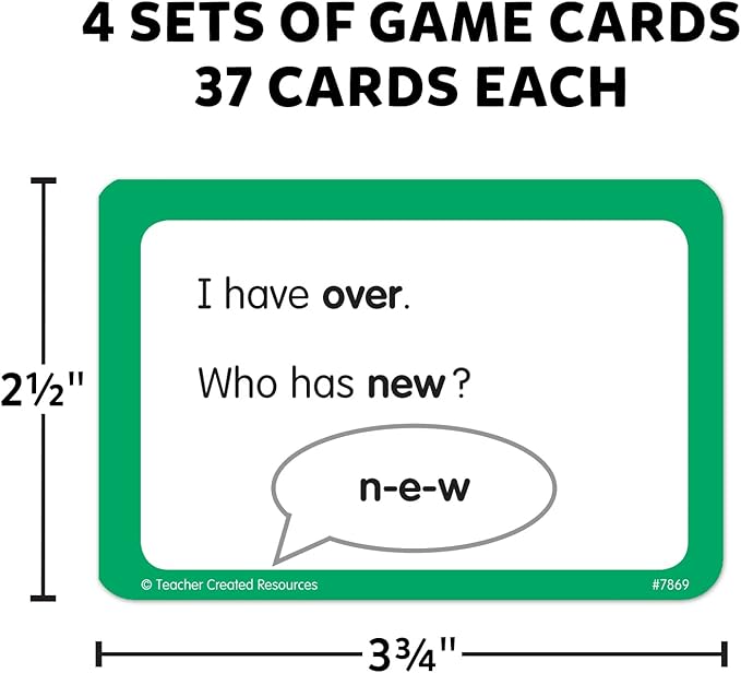 Teacher Created Resources I Have, Who Has Sight Words Game Grade 1
