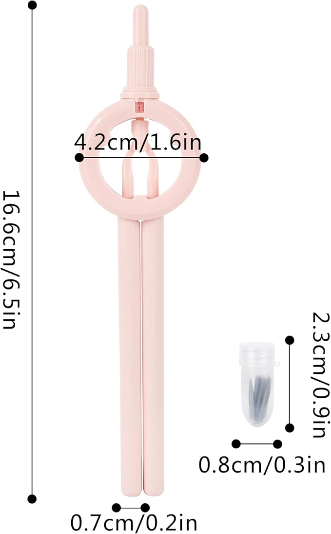LABANCA 8 Pcs Compass Set with Protractor Rulers Pencil for Math Geometry (Pink8671)