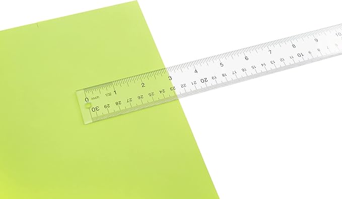 Westcott Acrylic Clear Rulers Set, Easy-to-Read Markings, Scratch-Resistant Design, Raised Beveled Edges, for Crafting, Office, Classroom, Back to School, School Supplies, 12-Inch, 3 Pack