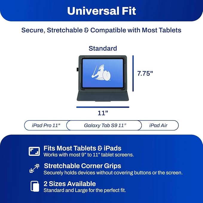 Tablet Signal-Reducing Shield Case for Tablet & iPad Case | Universal Fit DefenderShield Protective Case w/ 360° Kickstand Up to 12.5x9.25” Tablet Secure Grip & Durable Construction