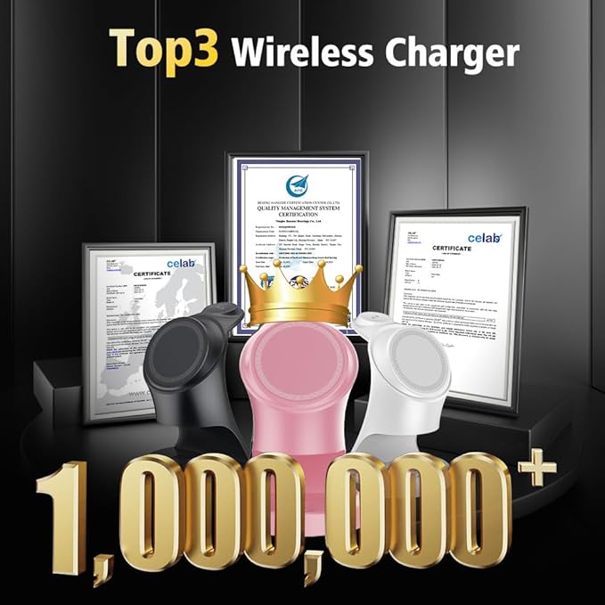 3 in 1 Wireless Charging Station for Apple Devices,Magsafe Charger Stand for IPhone16 15 14 13 12 Pro/Max/Plus/Mini Wireless Charger Station for AirPods 2/3/Pro iWatch Ultra/8/7/SE/6/5/4/3/2