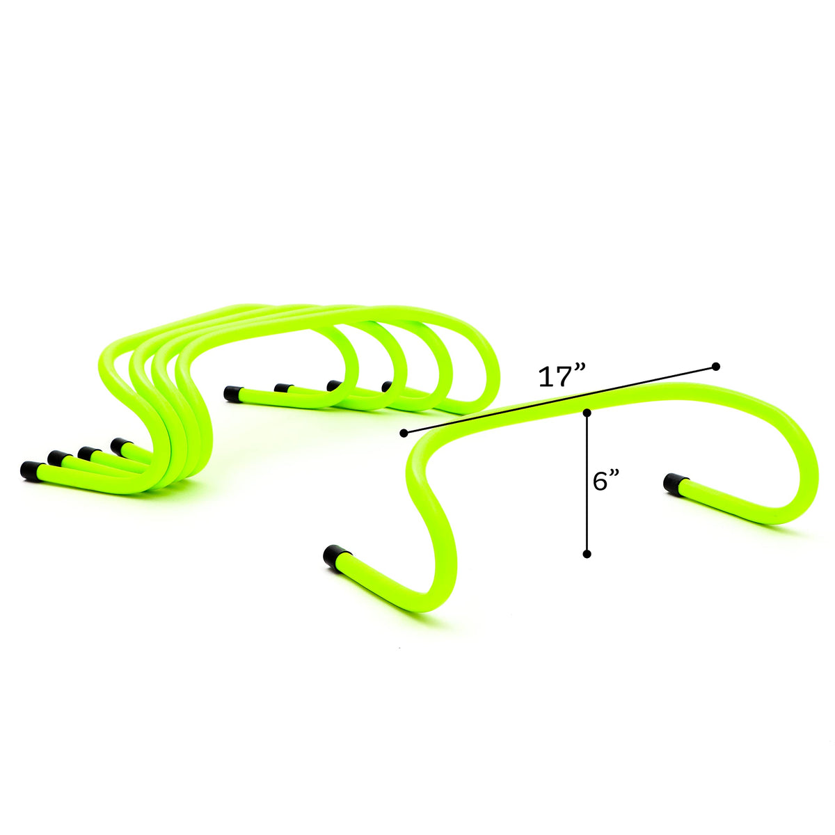 Trademark Innovations 6" Speed Training Hurdles Pack of 5 (Light Green)