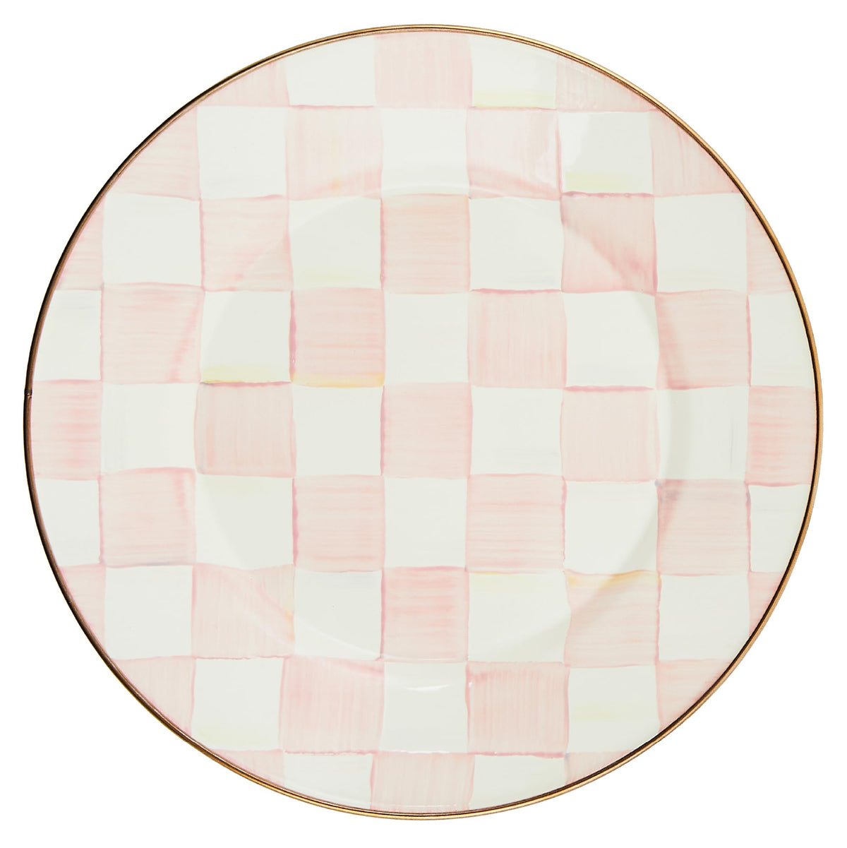 MACKENZIE-CHILDS Enamel Dinner Plate, Green-and-White Emerald Check