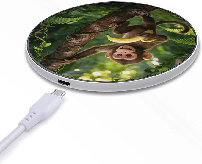 Tree-Dwelling Squirrel Wireless Charger with Aluminum Alloy Frame Qi Certified Fast Wireless Charging Pad 10W Charging Station Portable Phone Charger for All Wireless Charging Phone